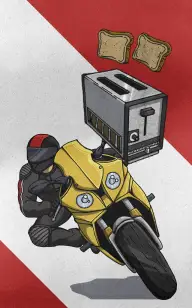 Two Wheels, One Toaster