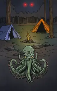 A Scary Octopus in the Tent