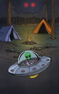 A Scary Spaceship in the Tent