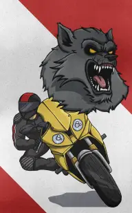Two Wheels, One Wolf