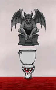 Bathroom Carnage: Kill the Gargoyle