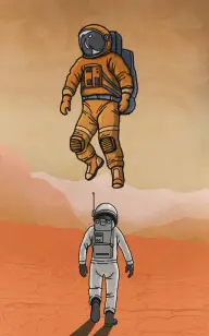 Astronaut on Mars