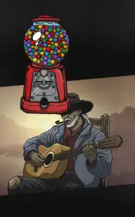 A Cowboy's Singing Gum Machine