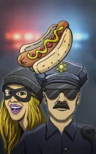 Bad Hot Dog Under Arrest