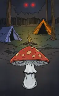A Scary Toadstool in the Tent