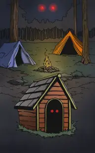 A Scary Doghouse in the Tent