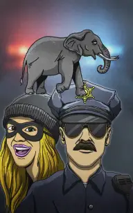 Bad Elephant Under Arrest