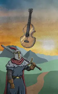 A Knight's Path to His Guitar