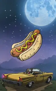 Kissing My Hot Dog Under the Moon