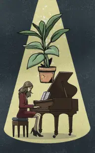 She Played as the Plant Pot Waited