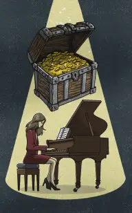 She Played as the Gold Waited