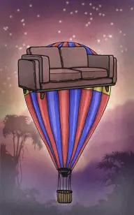 The Sofa Carried by the Wind