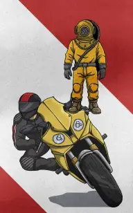 Two Wheels, One Diver