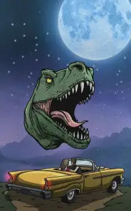 Kissing My Dinosaur Under the Moon