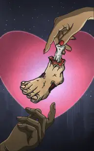 Foot Between Our Hearts