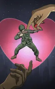 The Marine Between Love