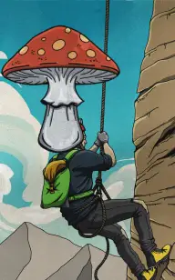 Climbing Mushroom Mountain