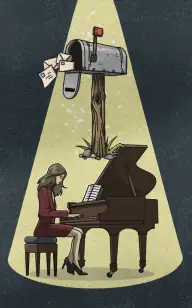 She Played as the Letter Waited