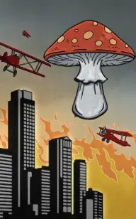 Giant Mushroom Attacks Manhattan