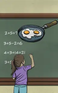 Teaching Frying Pan: Numbers & Shapes