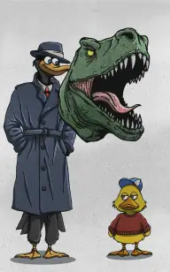 The T-rex & the Little Duck