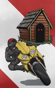 Two Wheels, One Doghouse