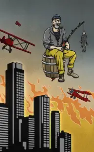 Giant Fisherman Attacks Manhattan