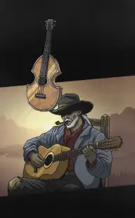 A Cowboy's Singing Banjo