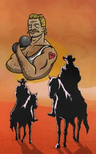 Weightlifter in the Old West