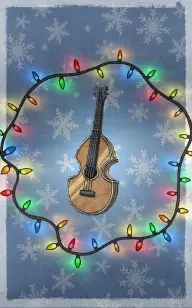 Guitar Wrapped in Lights