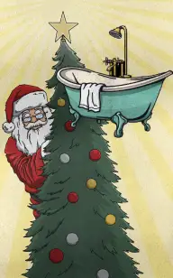 The Bath Waiting for Santa