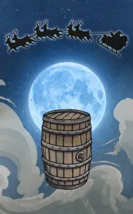 The Cask Pulling Santa's Sleigh