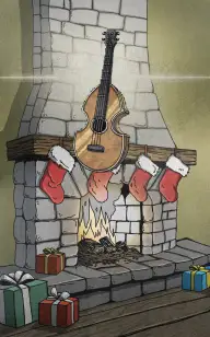 The Guitar's Christmas Sock