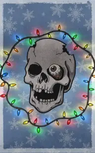 Skull Wrapped in Lights