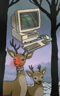 The Computer's Light in the Snow