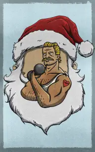 Strongman  Impersonating Santa