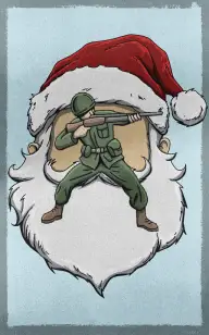 Soldier Impersonating Santa