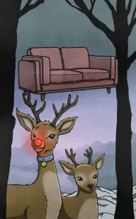 The Sofa's Light in the Snow