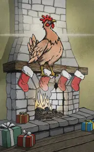 The Chicken's Christmas Sock