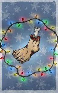 Foot Wrapped in Lights