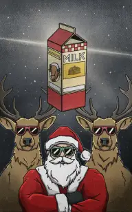 Santa & Milk on Watch