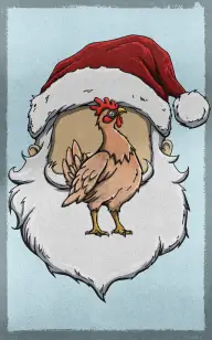 Chicken Impersonating Santa