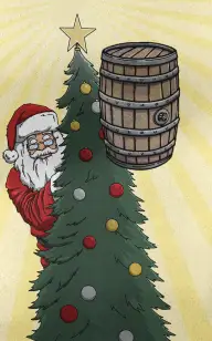 The Barrel Waiting for Santa