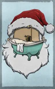 Bath Impersonating Santa