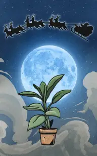 The Flower Pulling Santa's Sleigh