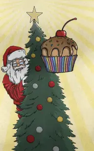 The Cupcake Waiting for Santa