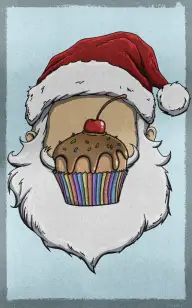 Cupcake Impersonating Santa