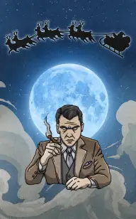 The Godfather Pulling Santa's Sleigh