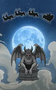 The Gargoyle During Christmas Night