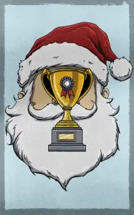 Trophy Impersonating Santa